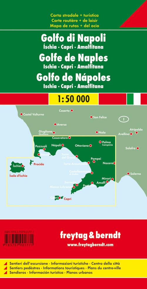 Rückseitencover Golf von Neapel - Ischia - Capri - Amalfitana 1 : 50 000 Autokarte