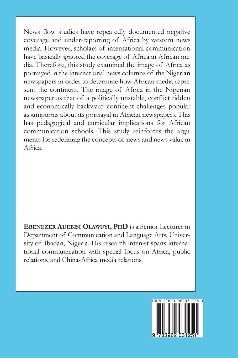 Rückseitencover The Image of Africa in the International News of Selected Nigerian Newspapers