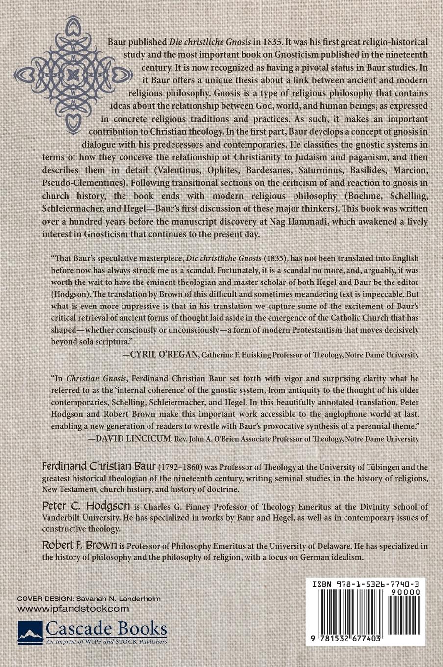 Rückseitencover Christian Gnosis