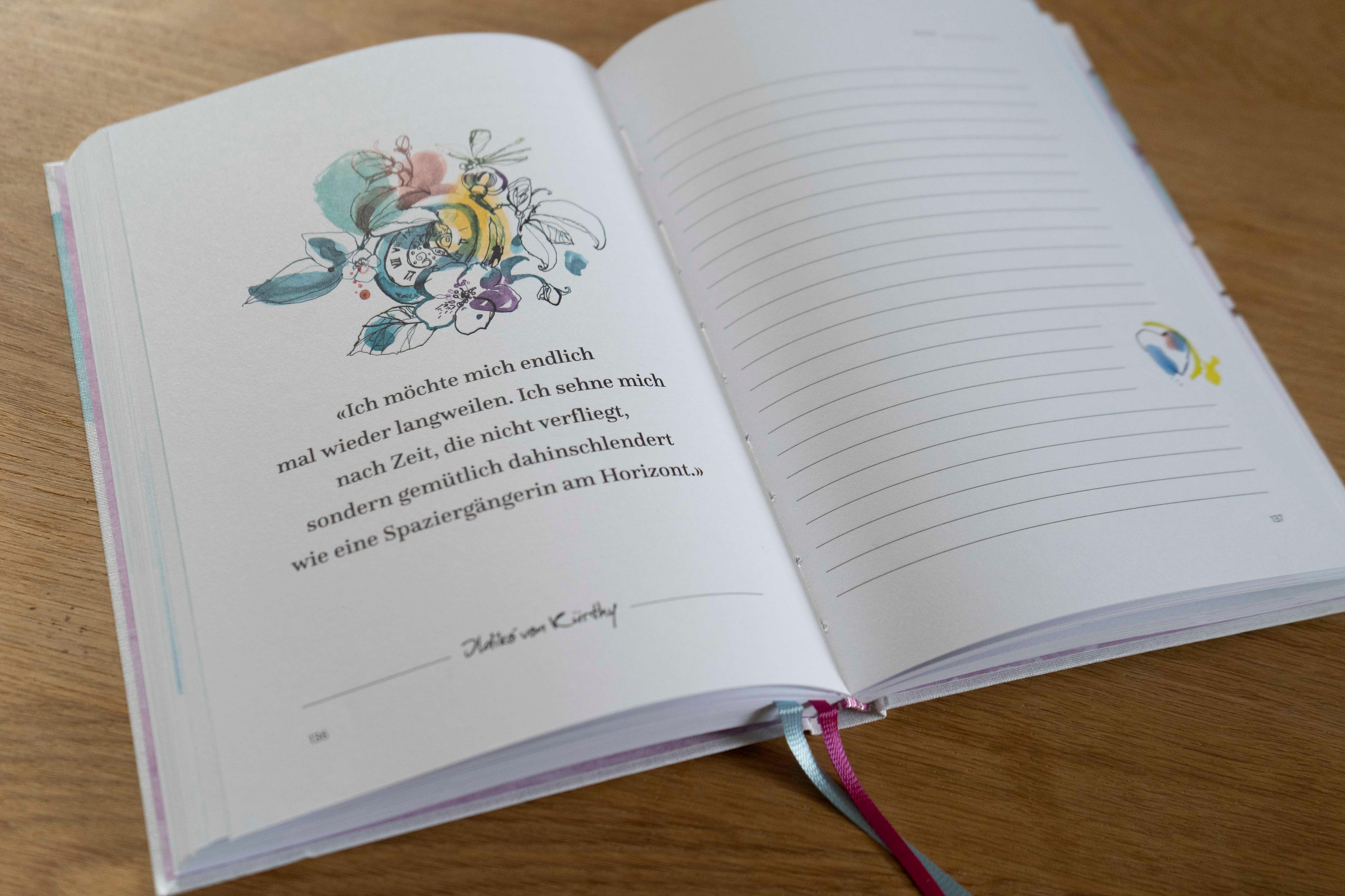 Beispielinhalt (Bild) Es wird Zeit - Das Tagebuch zum Klagen, Lachen, Klügerwerden