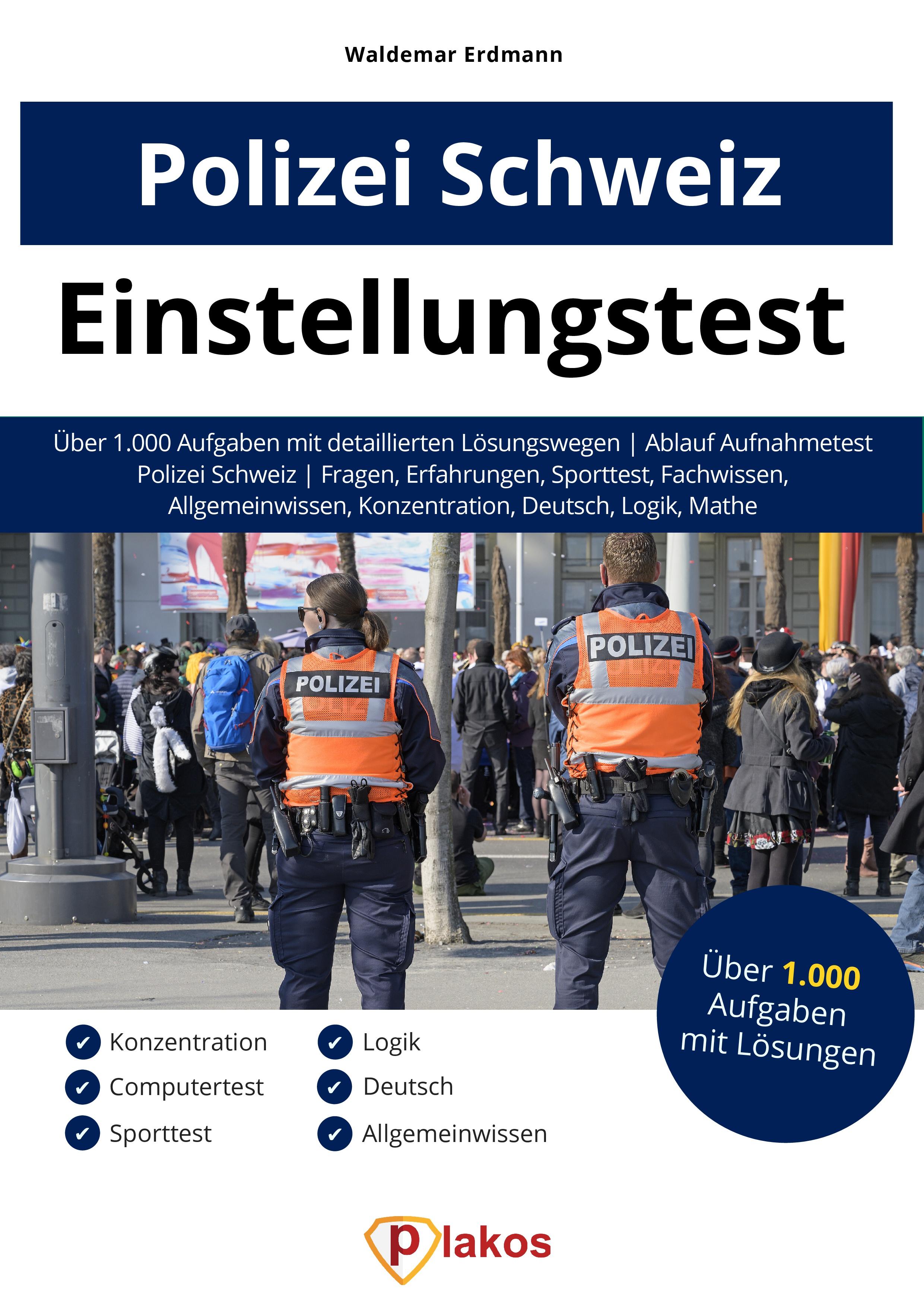 Vorderes Coverbild Einstellungstest Polizei Schweiz