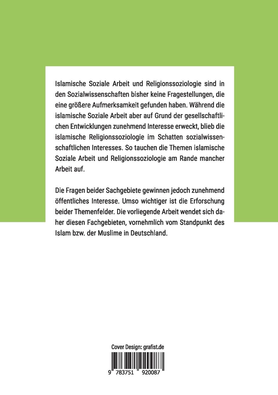 Rückseitencover Einführung in die islamische Soziale Arbeit und Religionssoziologie