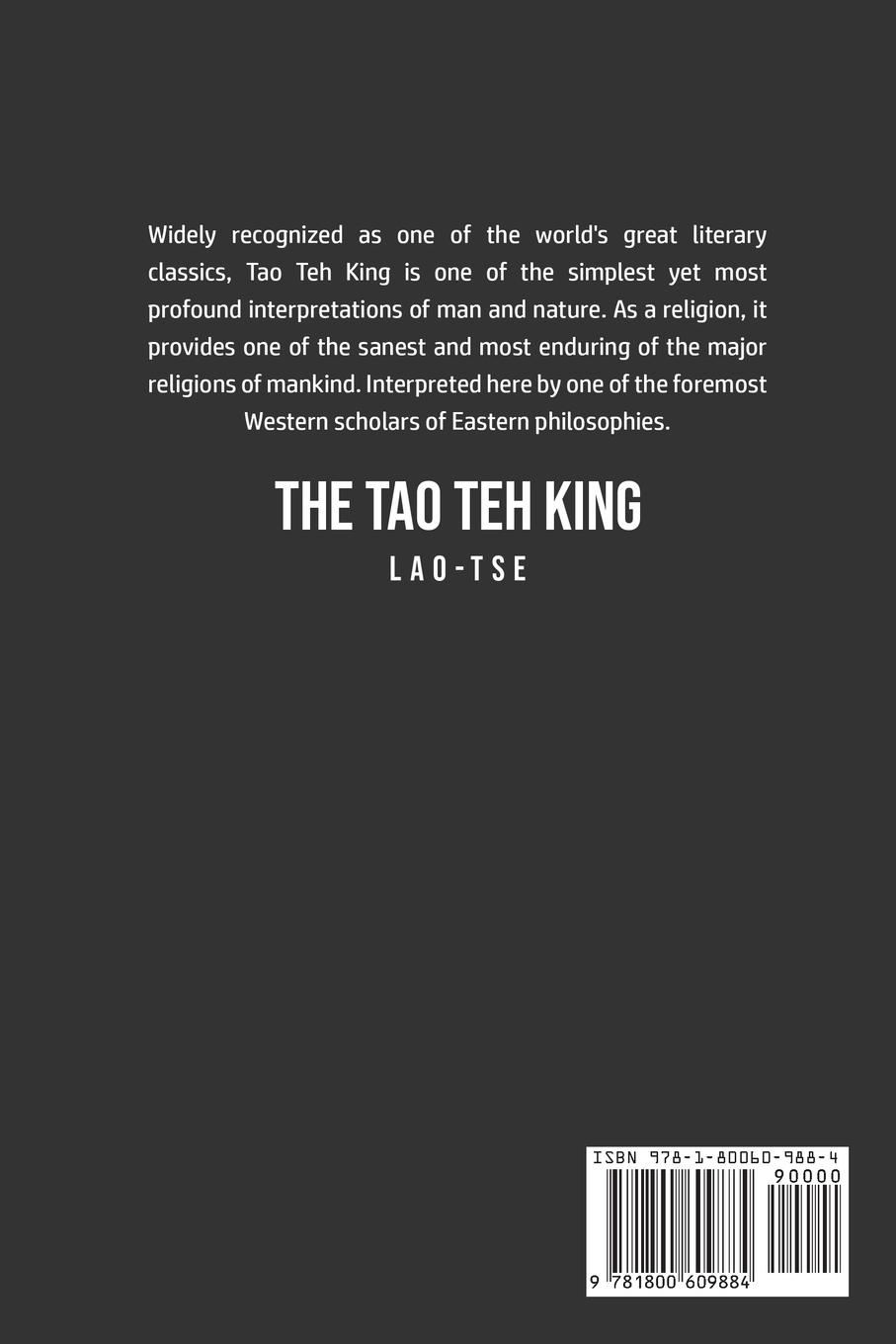 Rückseitencover The Tao Teh King