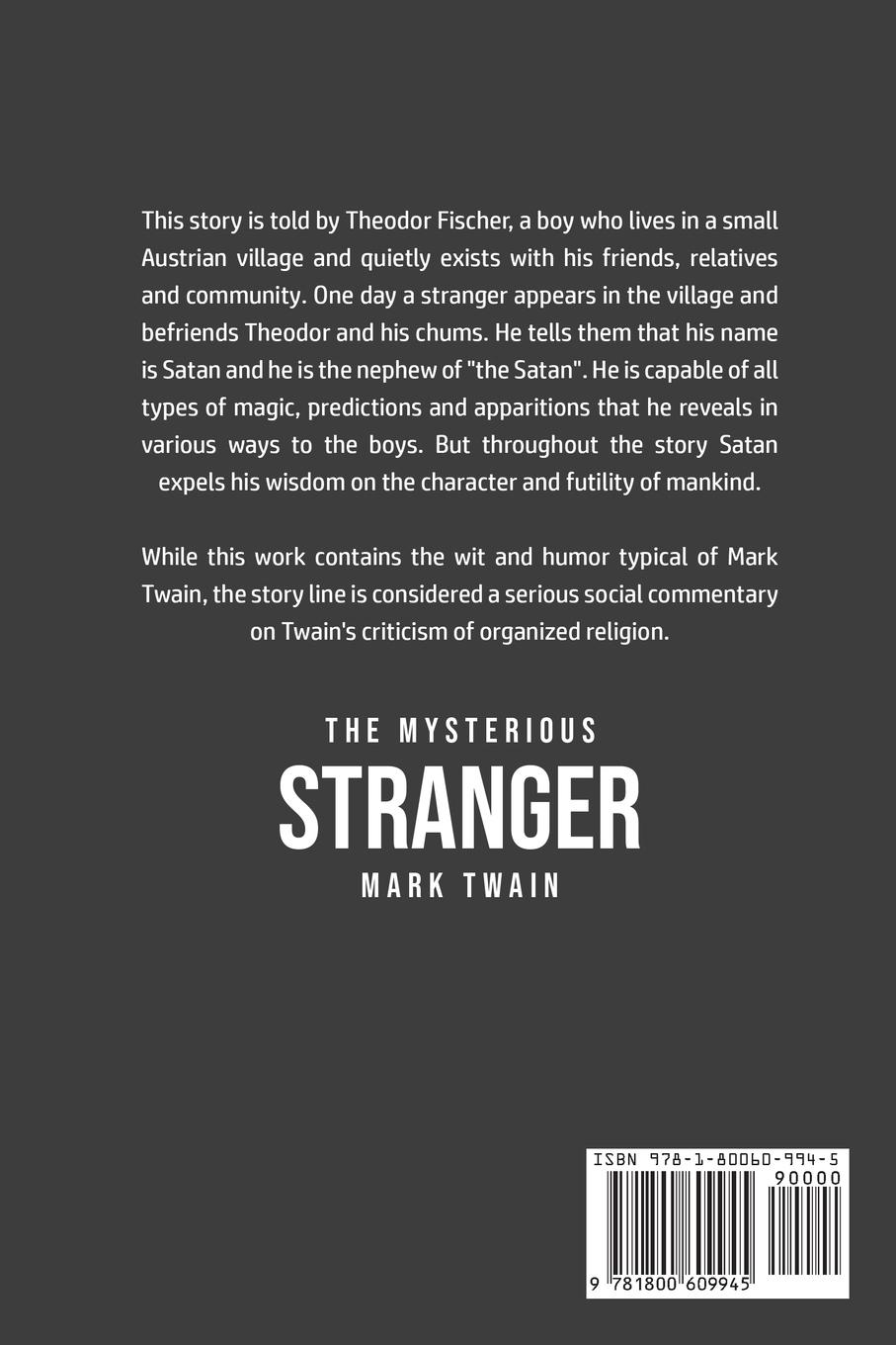 Rückseitencover The Mysterious Stranger