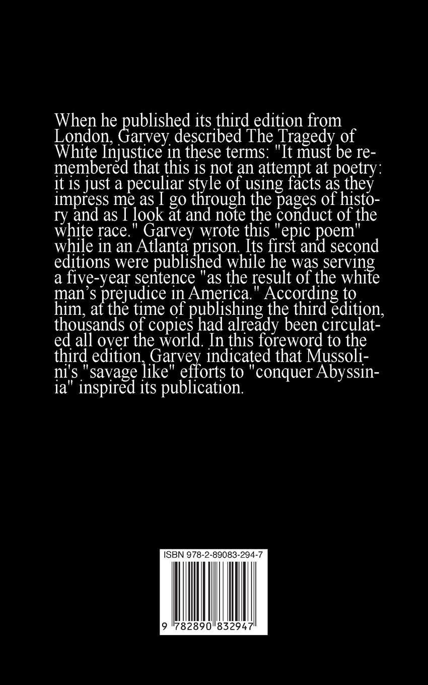 Rückseitencover The Tragedy of White Injustice