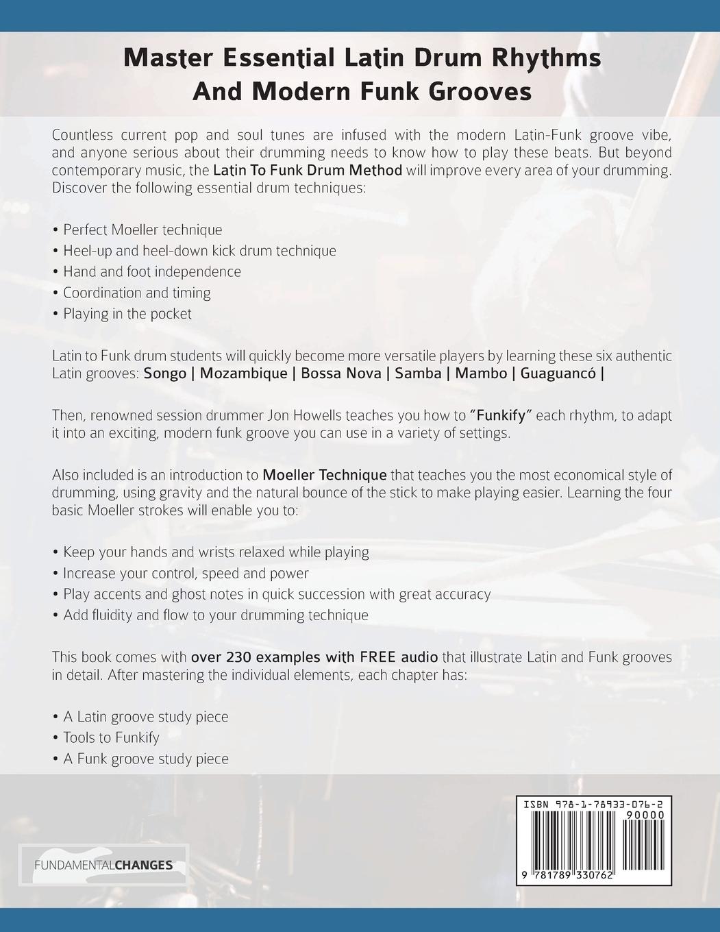 Rückseitencover Latin To Funk Drum Method