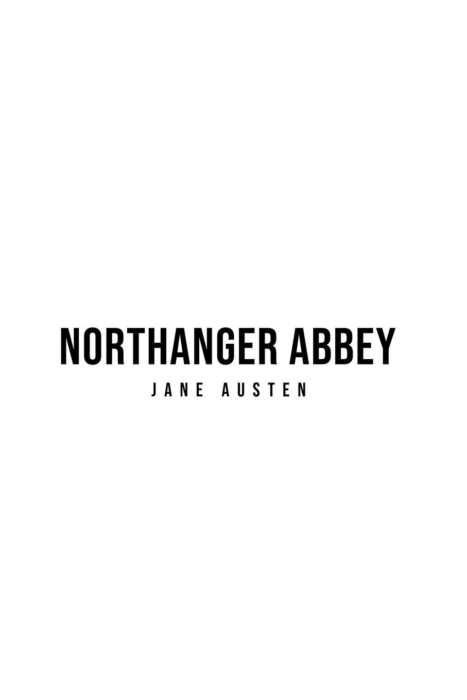 Vorderes Coverbild Northanger Abbey