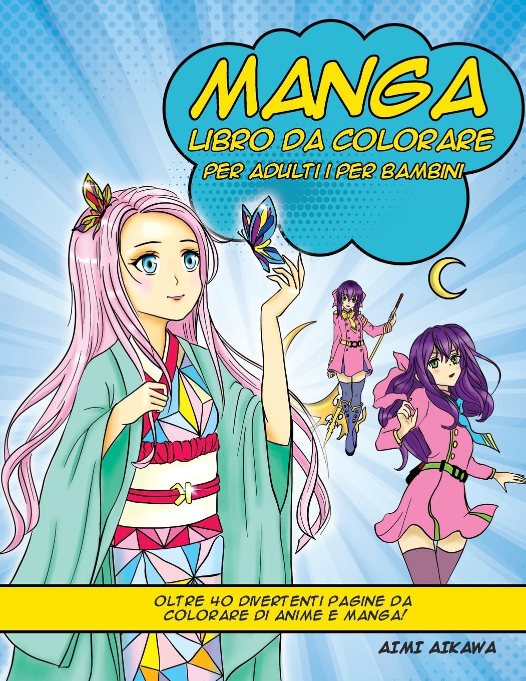 Vorderes Coverbild Manga libro da colorare per adulti i per bambini
