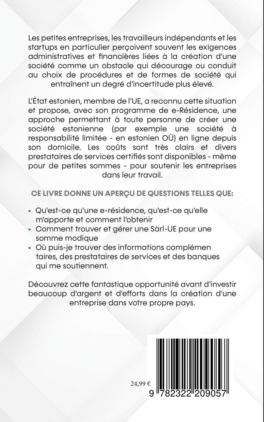 Rückseitencover Fondation d'une entreprise de l'UE en Estonie: simple, économique, rapide