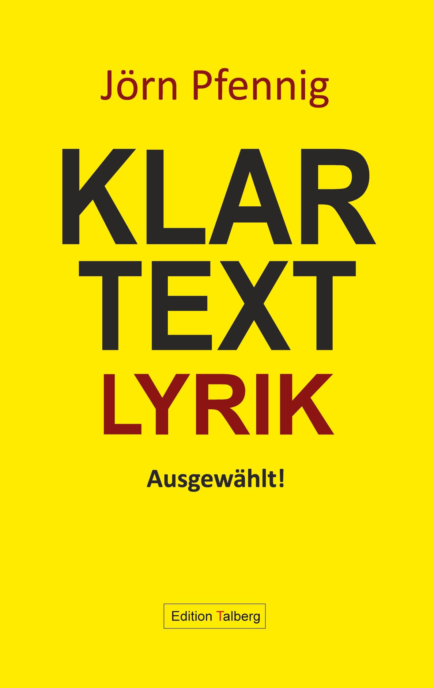 Vorderes Coverbild Klartext-Lyrik