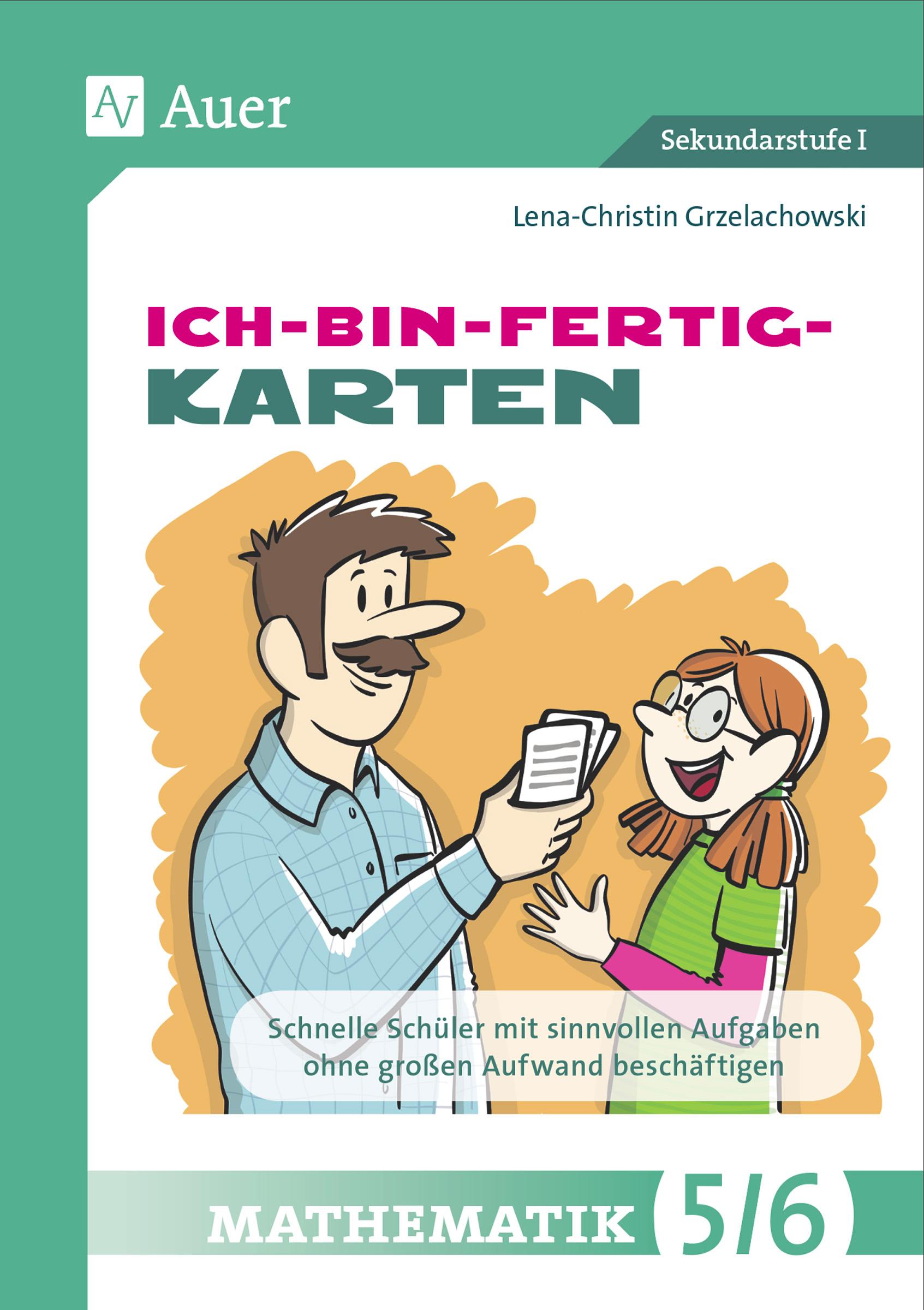 Vorderes Coverbild Ich-bin-fertig-Karten Mathematik Klassen 5-6