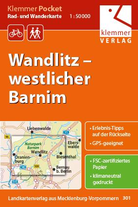 Vorderes Coverbild Klemmer Pocket Rad- und Wanderkarte Wandlitz - westlicher Barnim 1 : 50 000