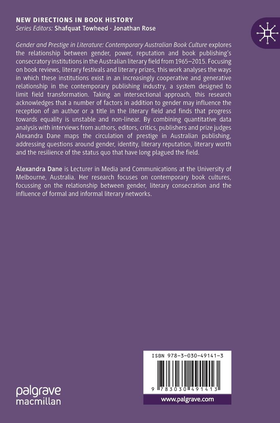 Rückseitencover Gender and Prestige in Literature