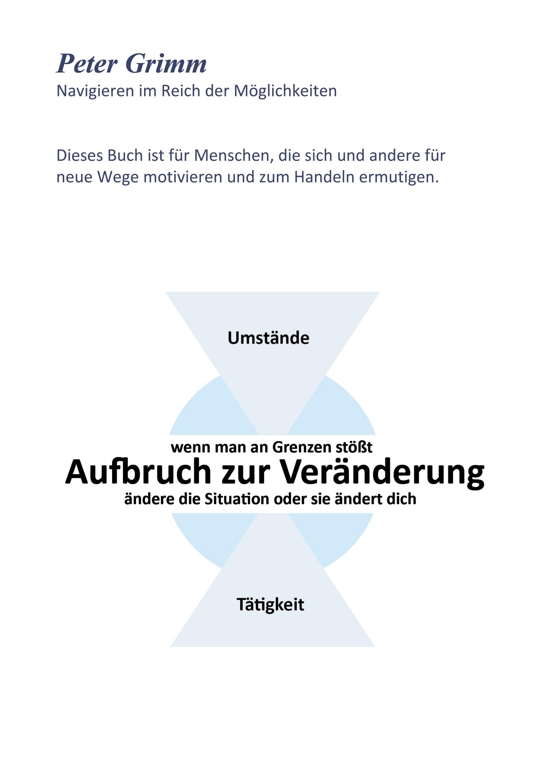 Vorderes Coverbild Aufbruch zur Veränderung ...wenn man an Grenzen stößt- ändere die Situation oder sie ändert dich...