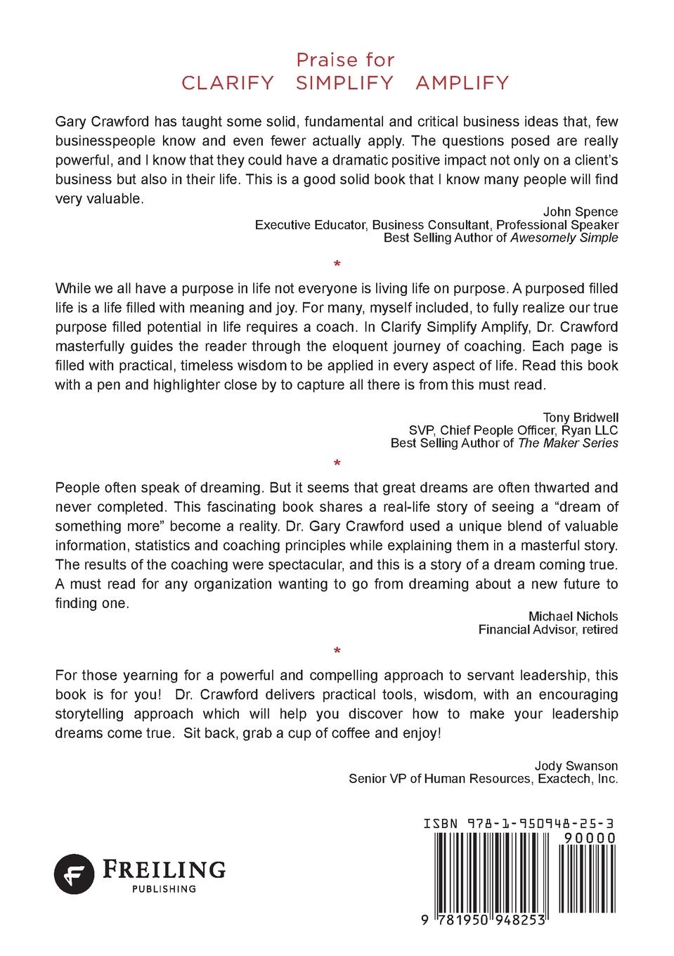 Rückseitencover Clarify Simplify Amplify