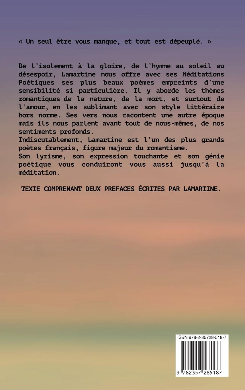 Rückseitencover Méditations Poétiques