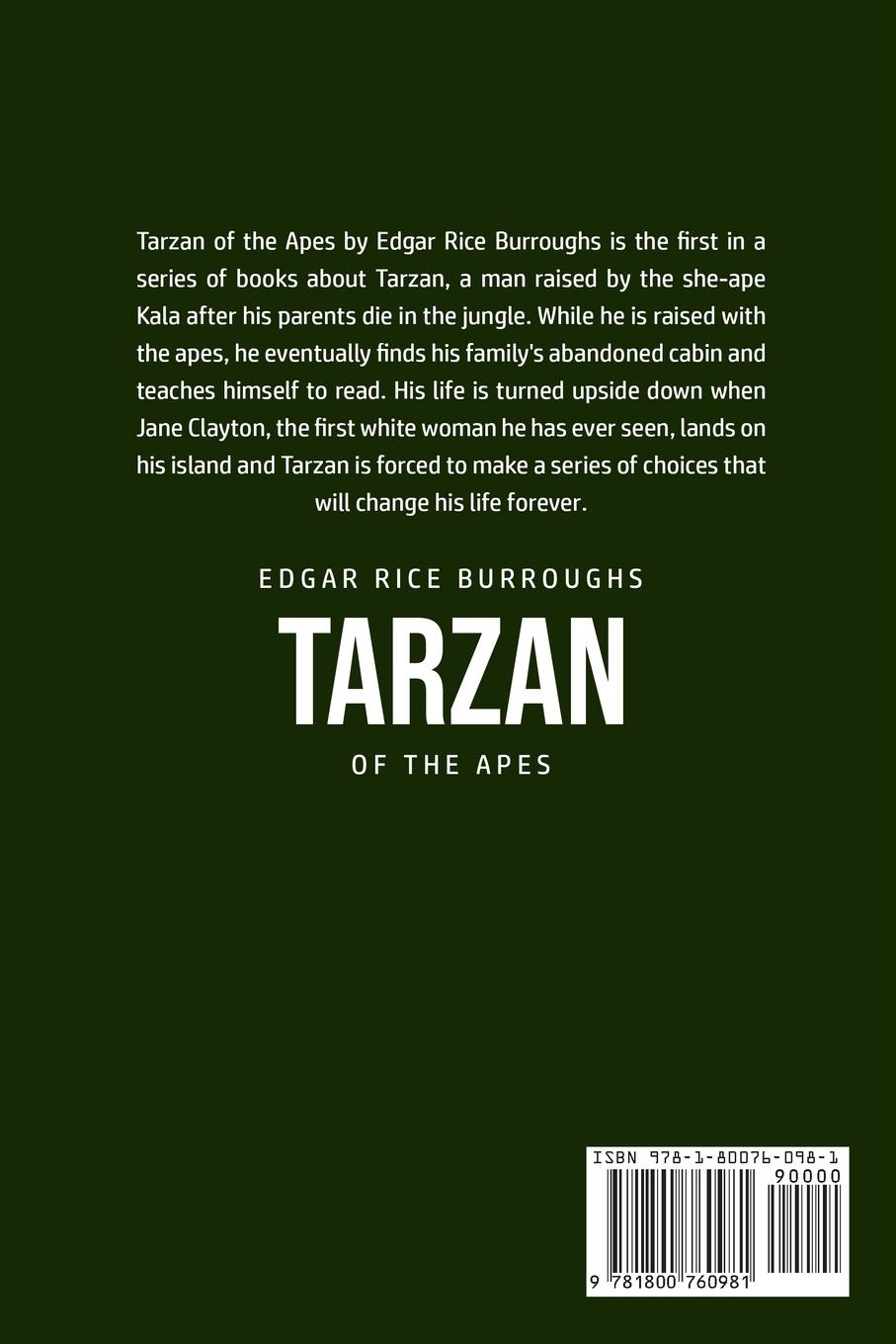 Rückseitencover Tarzan of the Apes