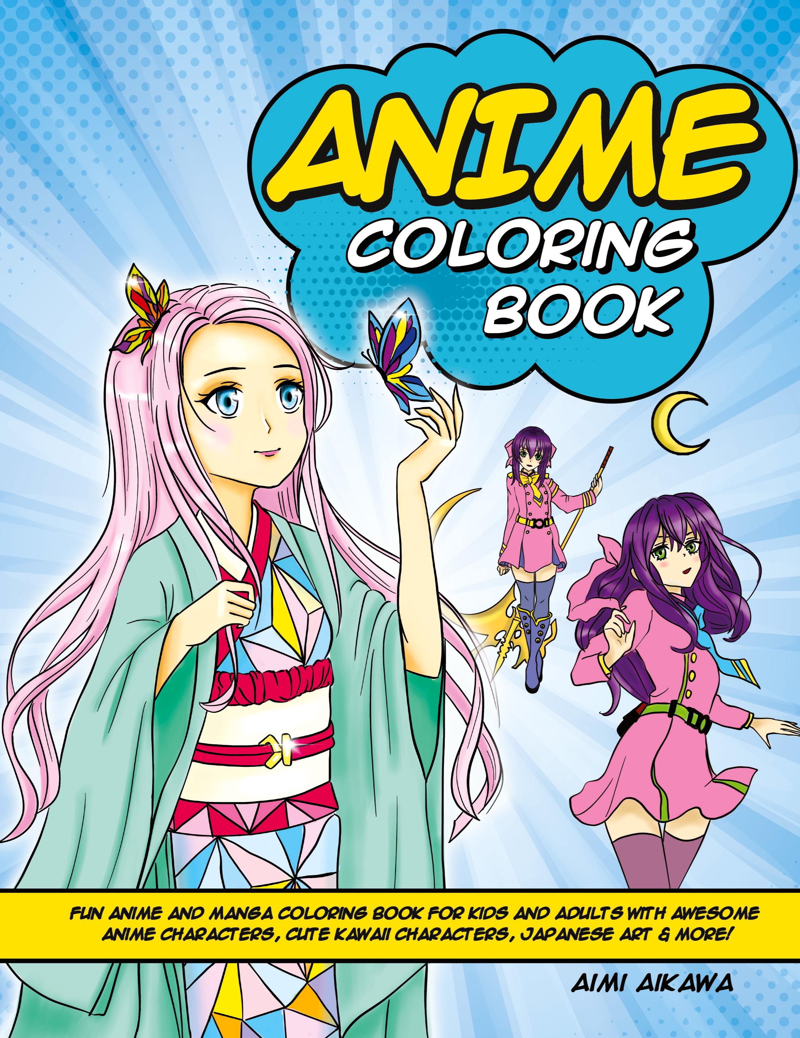 Vorderes Coverbild Anime Coloring Book