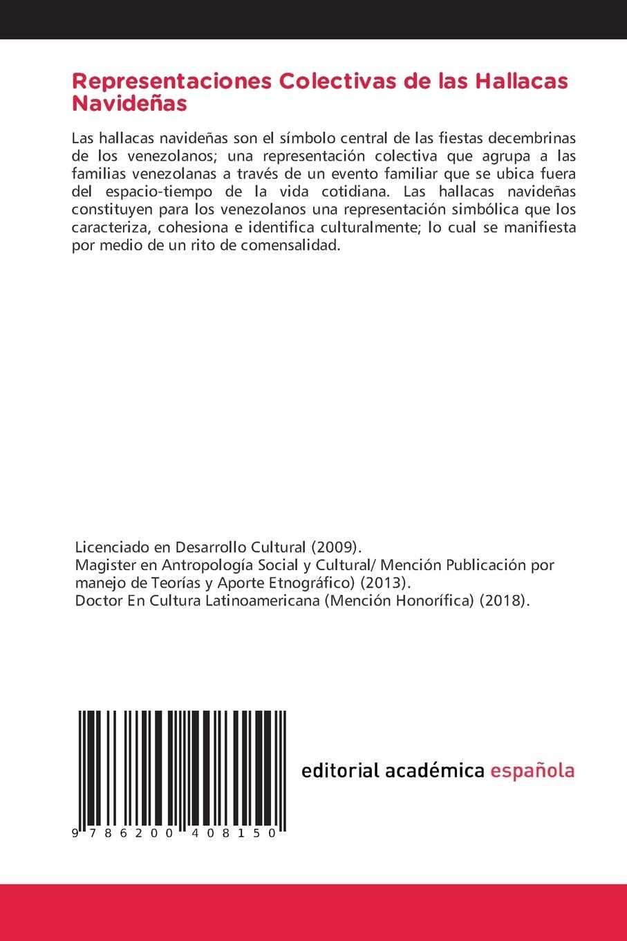 Rückseitencover Representaciones Colectivas de las Hallacas Navideñas