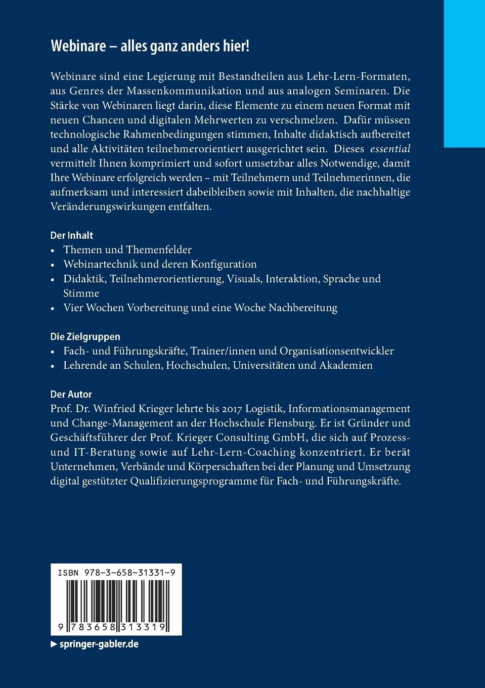 Rückseitencover Webinare - alles ganz anders hier!