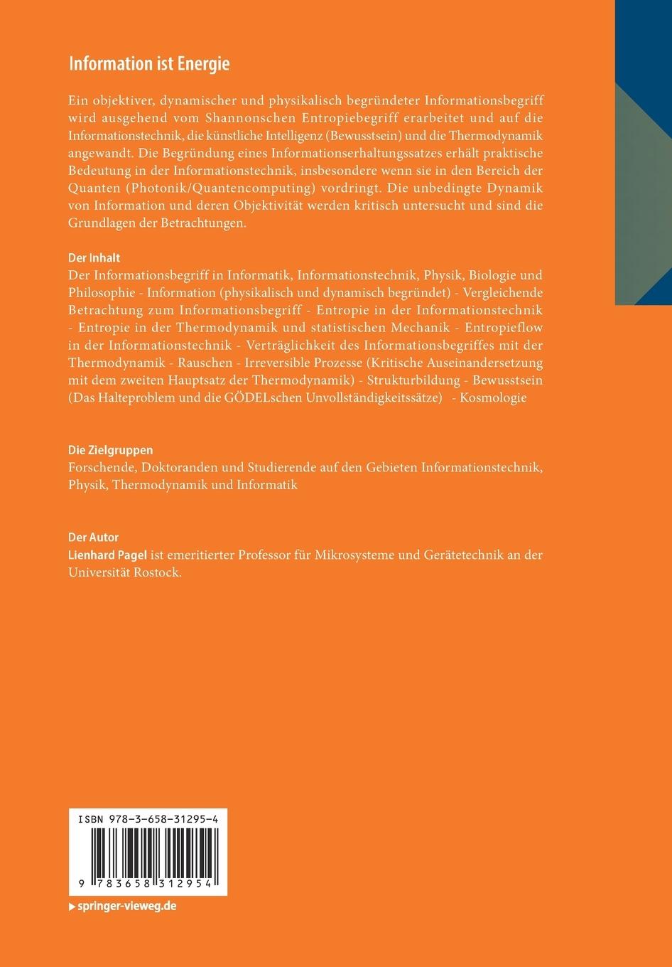 Rückseitencover Information ist Energie