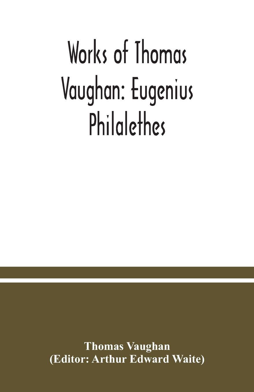 Vorderes Coverbild Works of Thomas Vaughan