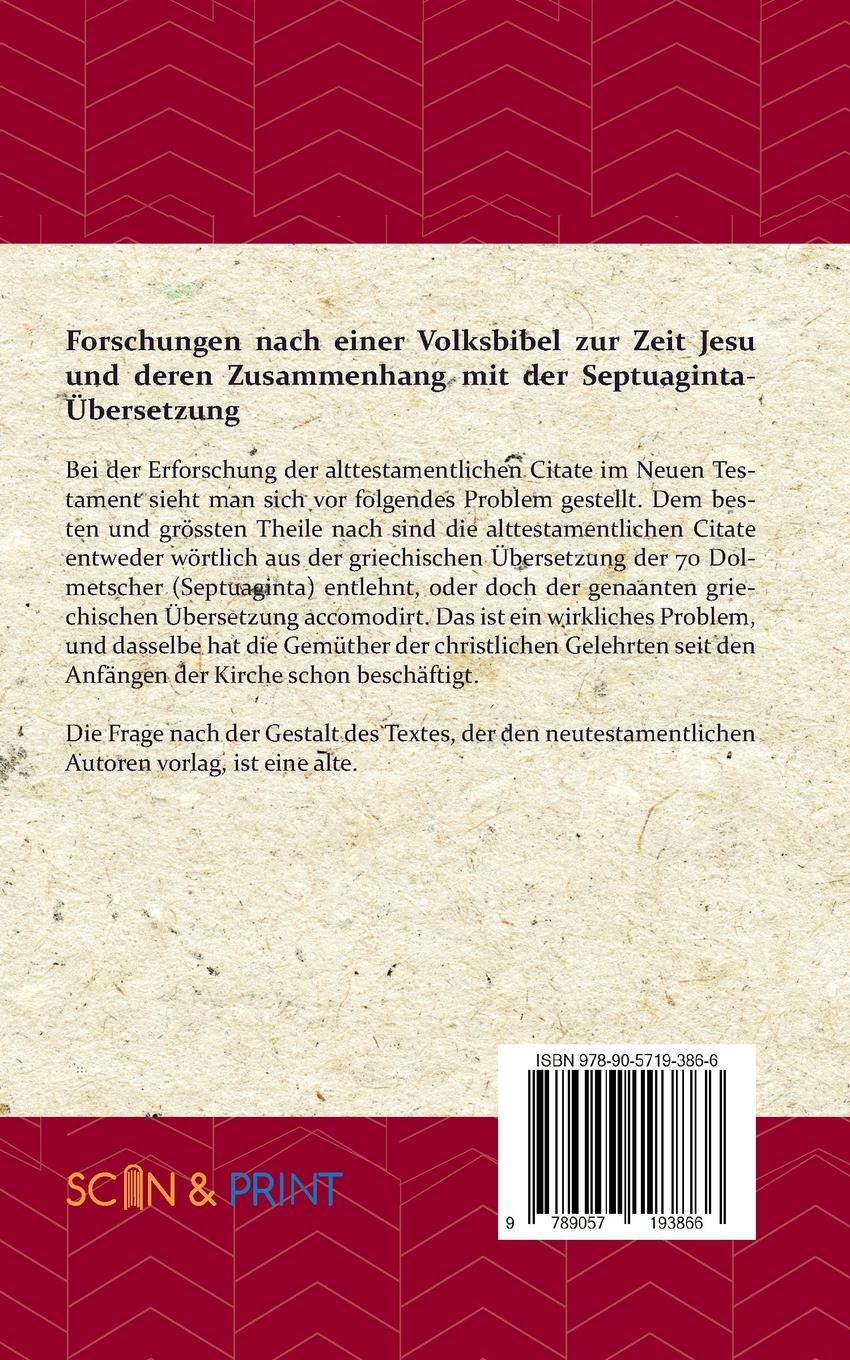 Rückseitencover Forschung nach ein Volksbibel zur zeit Jesu