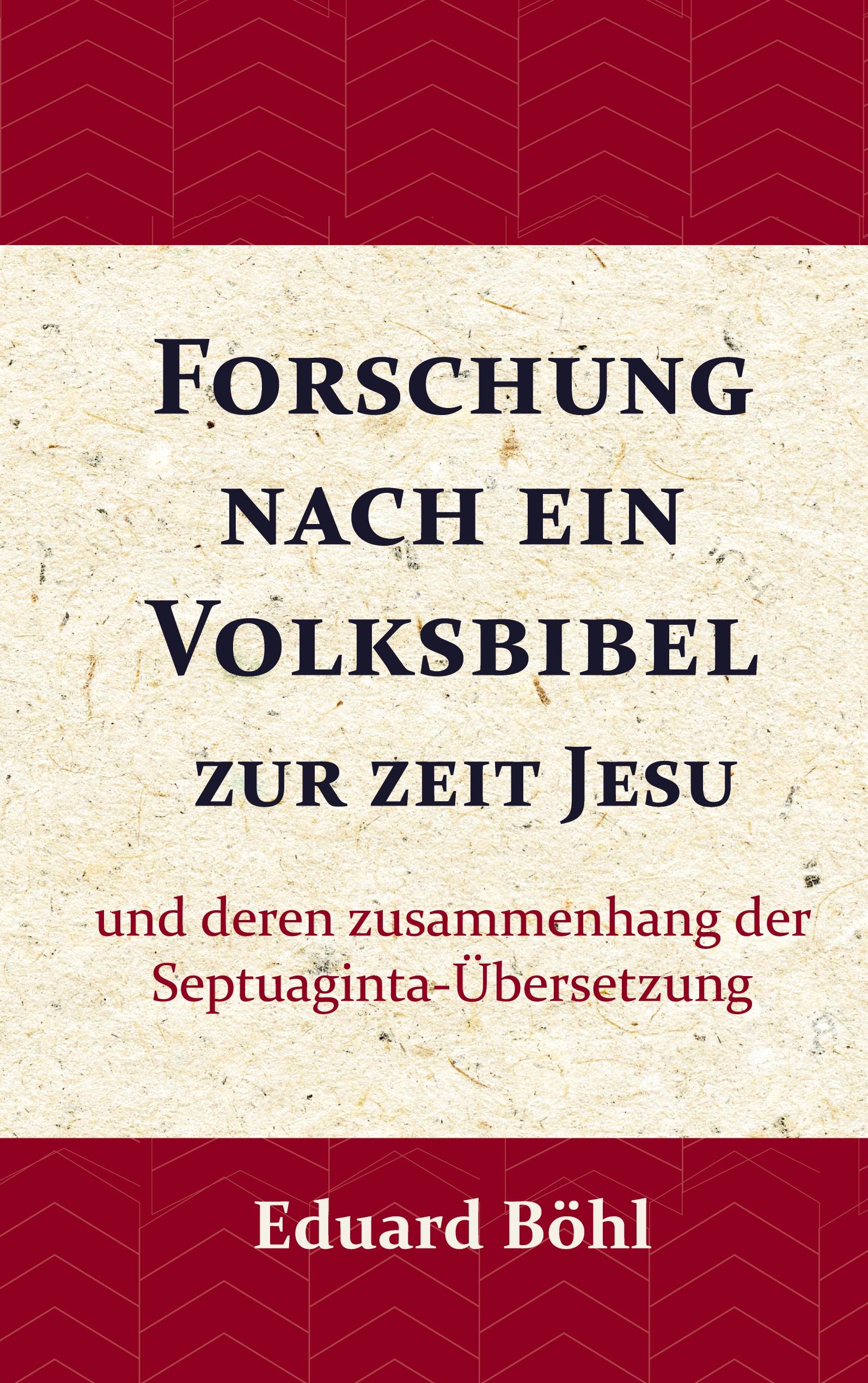 Vorderes Coverbild Forschung nach ein Volksbibel zur zeit Jesu