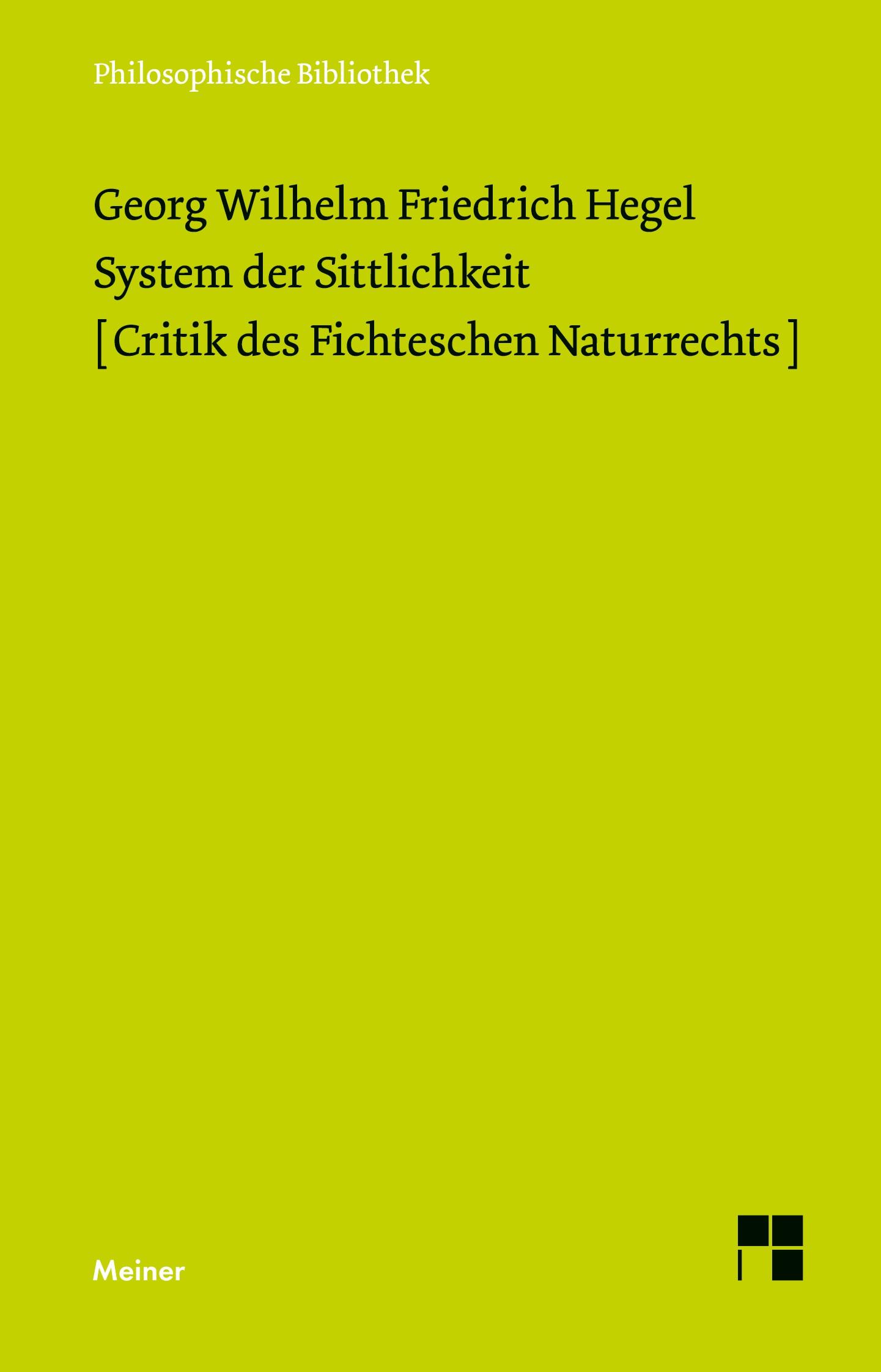 Vorderes Coverbild System der Sittlichkeit