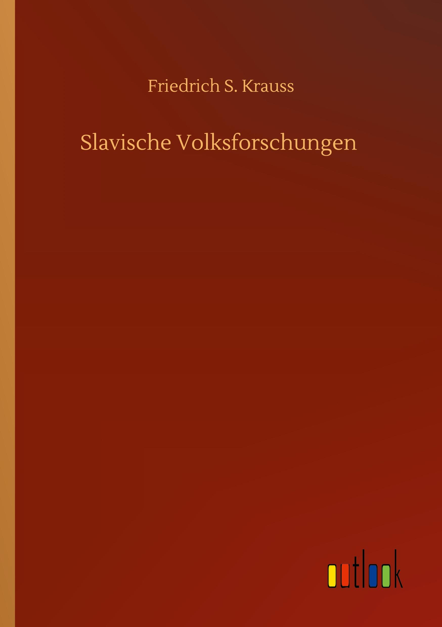 Vorderes Coverbild Slavische Volksforschungen