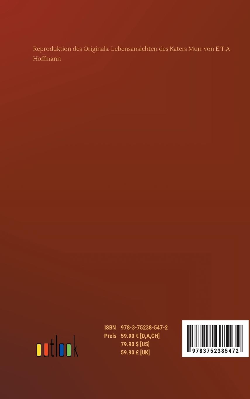 Rückseitencover Lebensansichten des Katers Murr