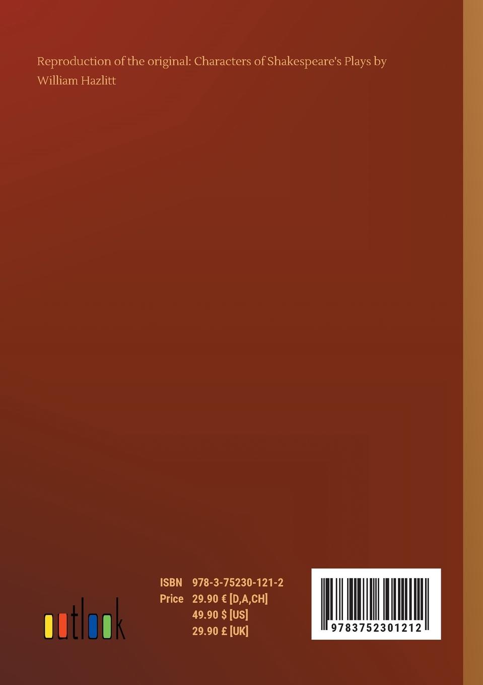 Rückseitencover Characters of Shakespeare's Plays