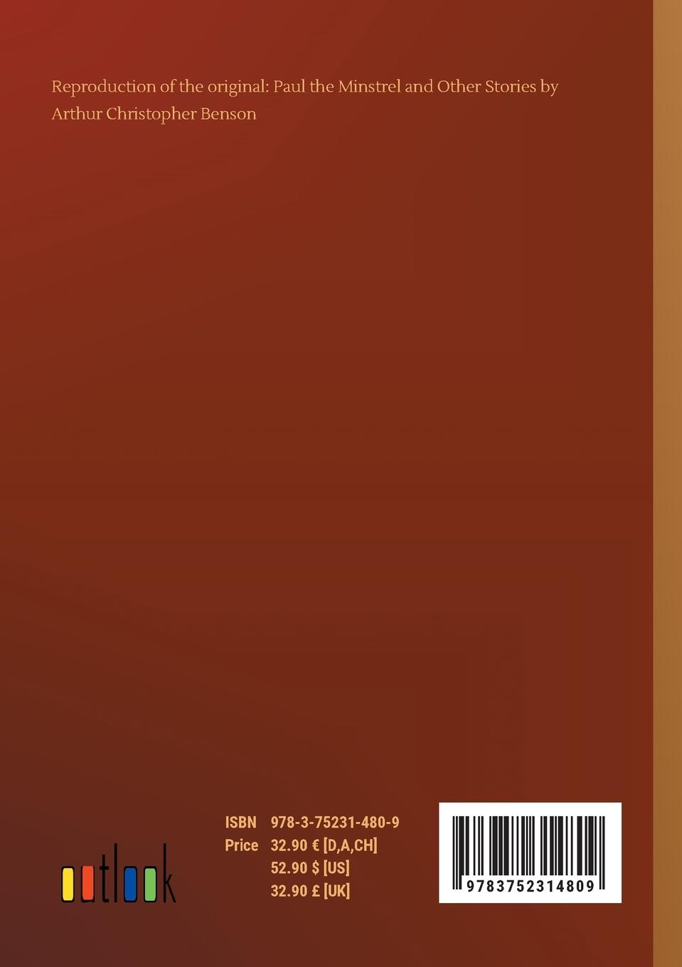 Rückseitencover Paul the Minstrel and Other Stories