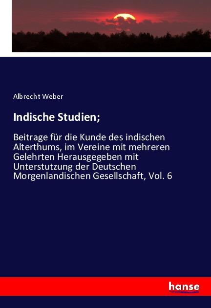 Vorderes Coverbild Indische Studien;