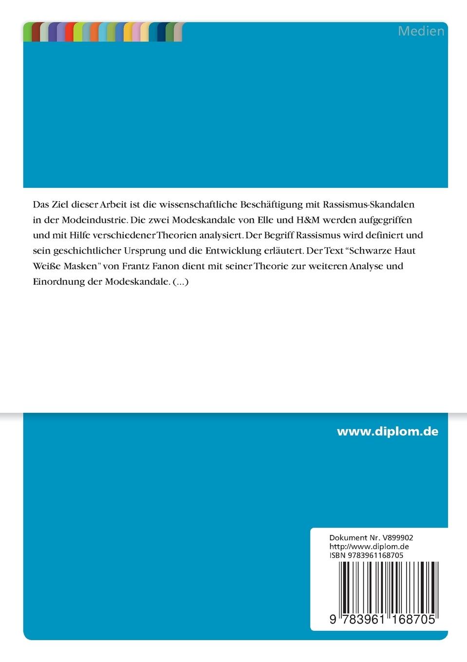 Rückseitencover Rassismus am Beispiel von Modeskandalen