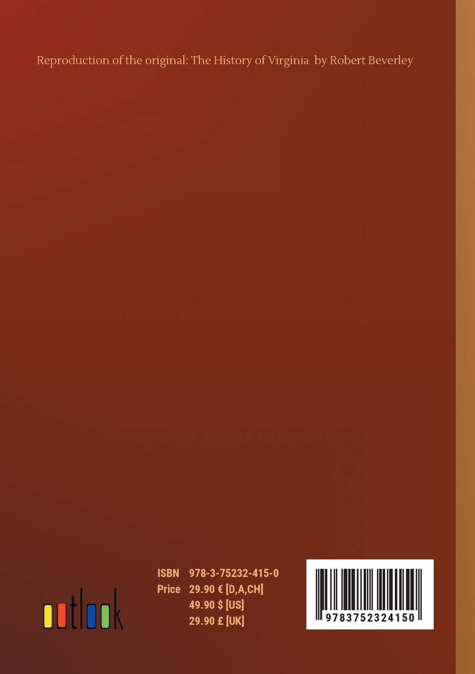 Rückseitencover The History of Virginia