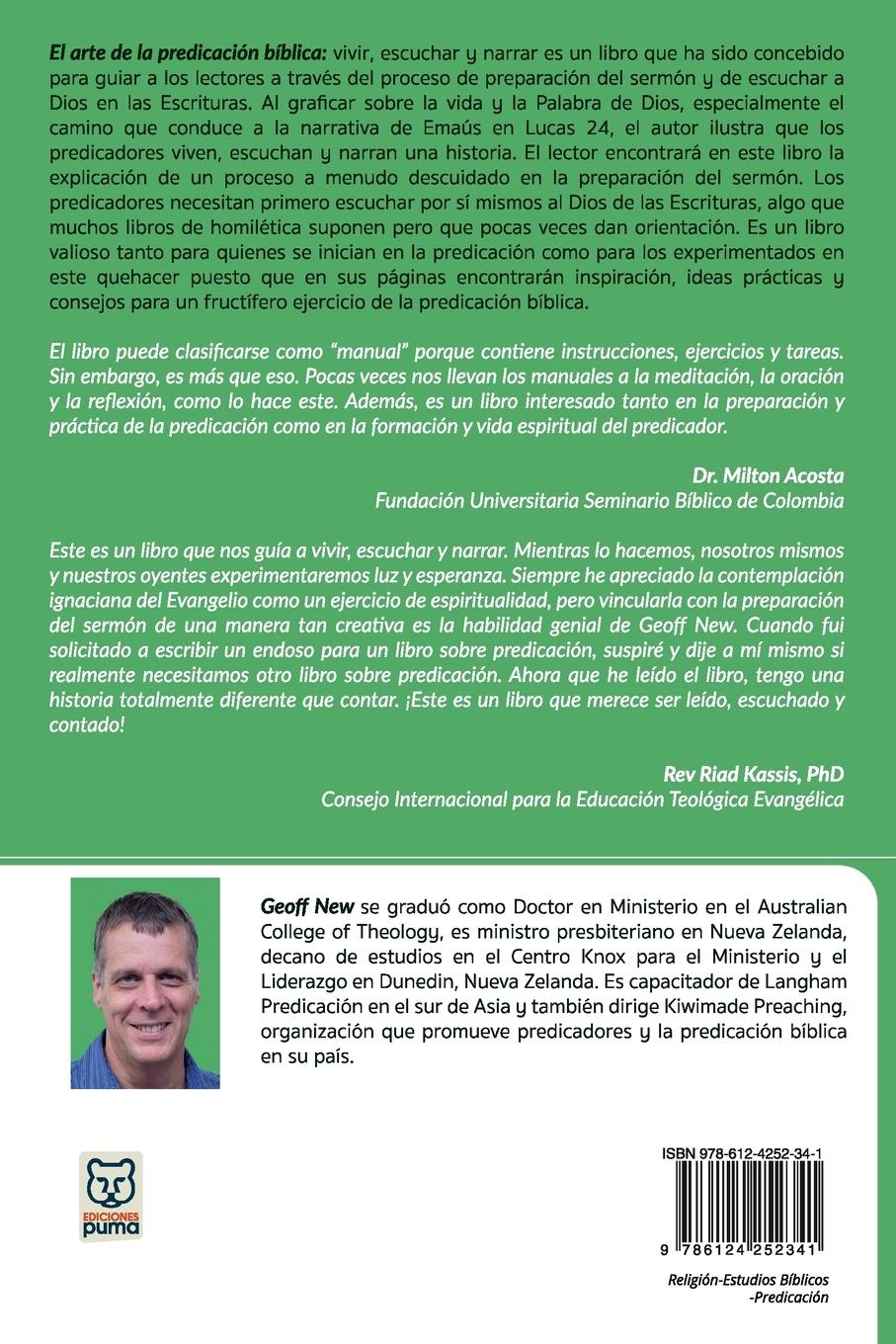 Rückseitencover EL ARTE DE LA PREDICACIÓN BÍBLICA