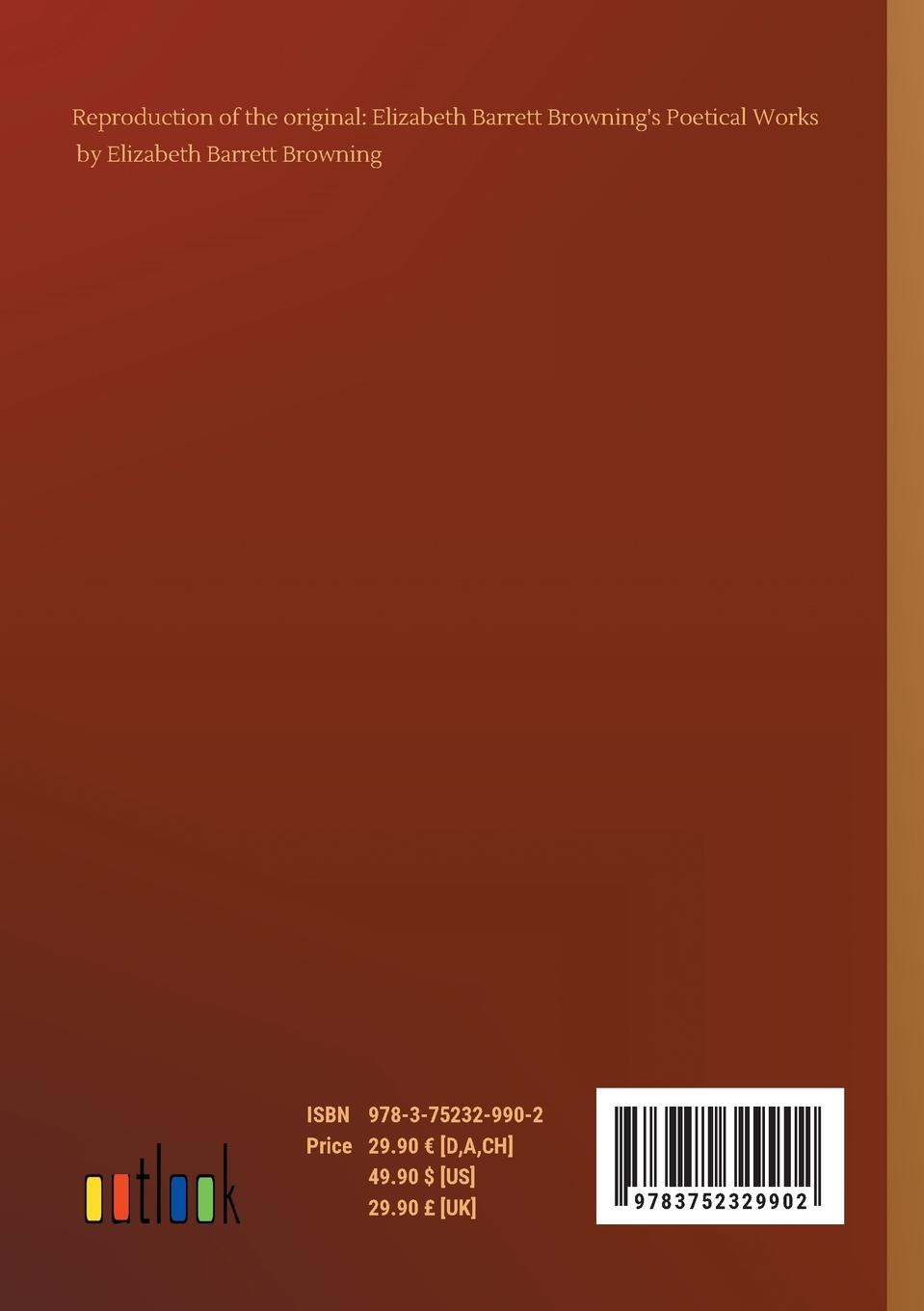 Rückseitencover Elizabeth Barrett Browning's Poetical Works