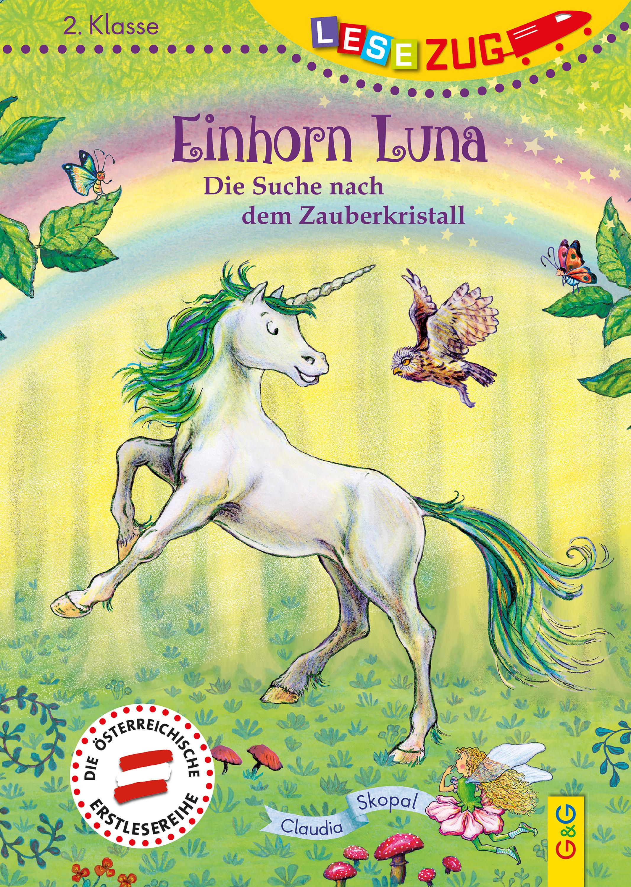 Vorderes Coverbild LESEZUG/2. Klasse: Einhorn Luna. Die Suche nach dem Zauberkristall