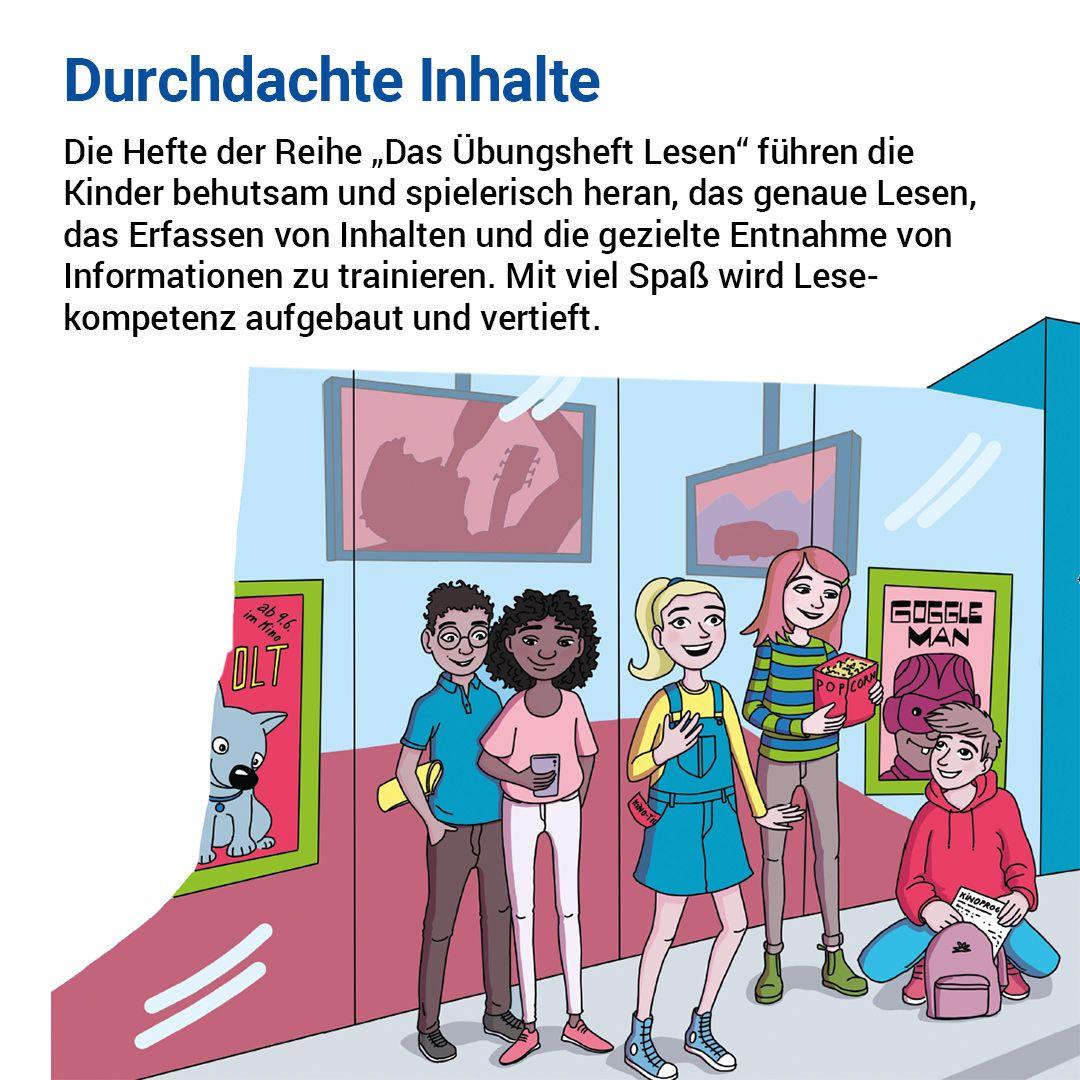 Beispielinhalt (Bild) Das Übungsheft Lesen 8