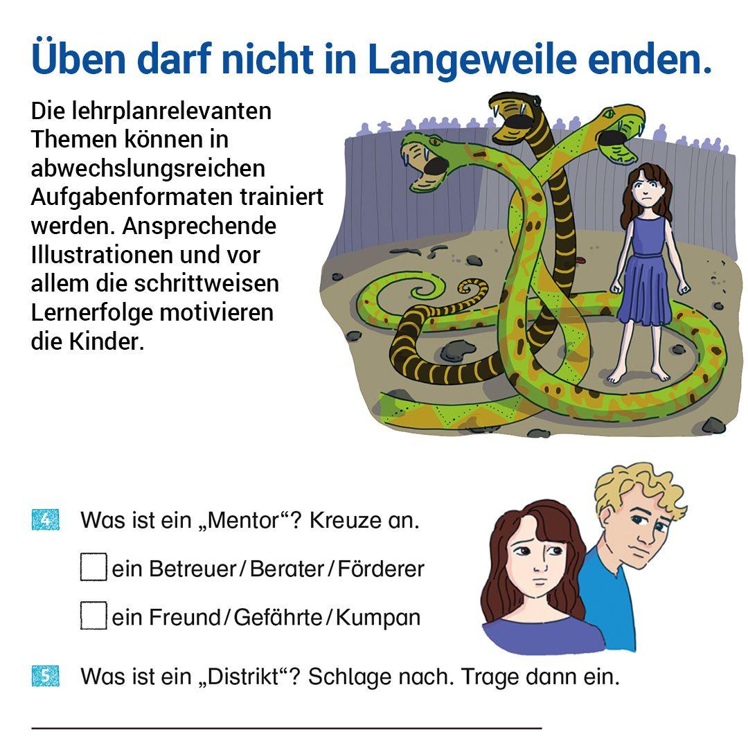 Beispielinhalt (Bild) Das Übungsheft Lesen 8
