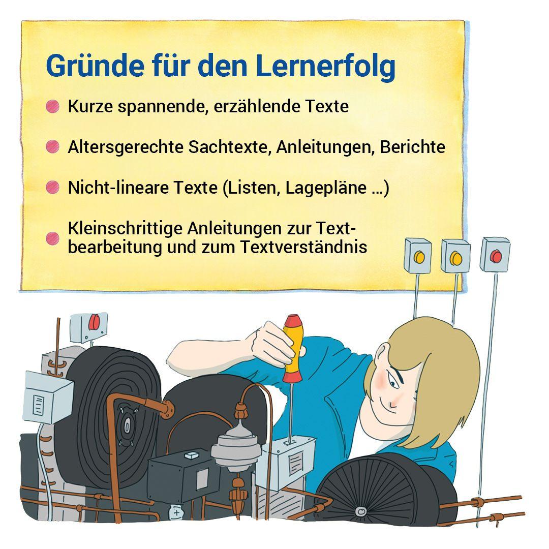 Beispielinhalt (Bild) Das Übungsheft Lesen 8