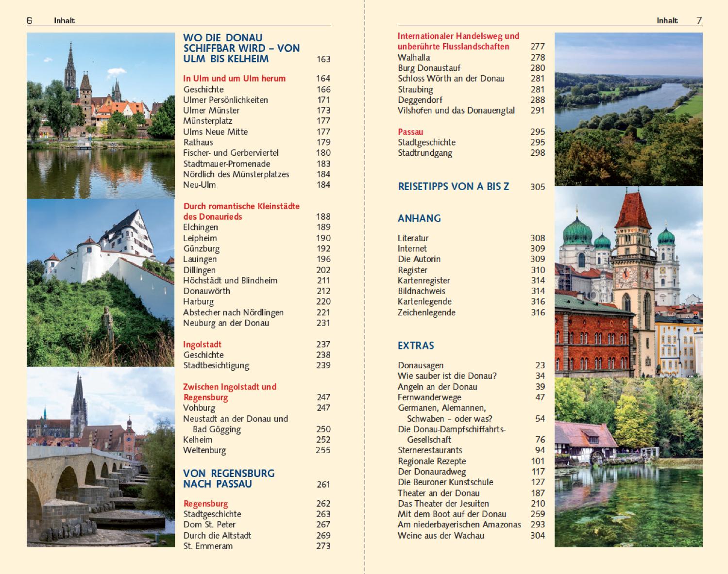 Beispielinhalt (Bild) TRESCHER Reiseführer Donau