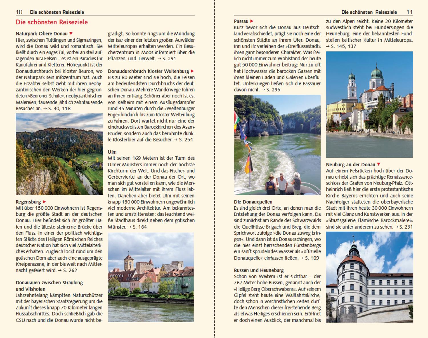 Beispielinhalt (Bild) TRESCHER Reiseführer Donau