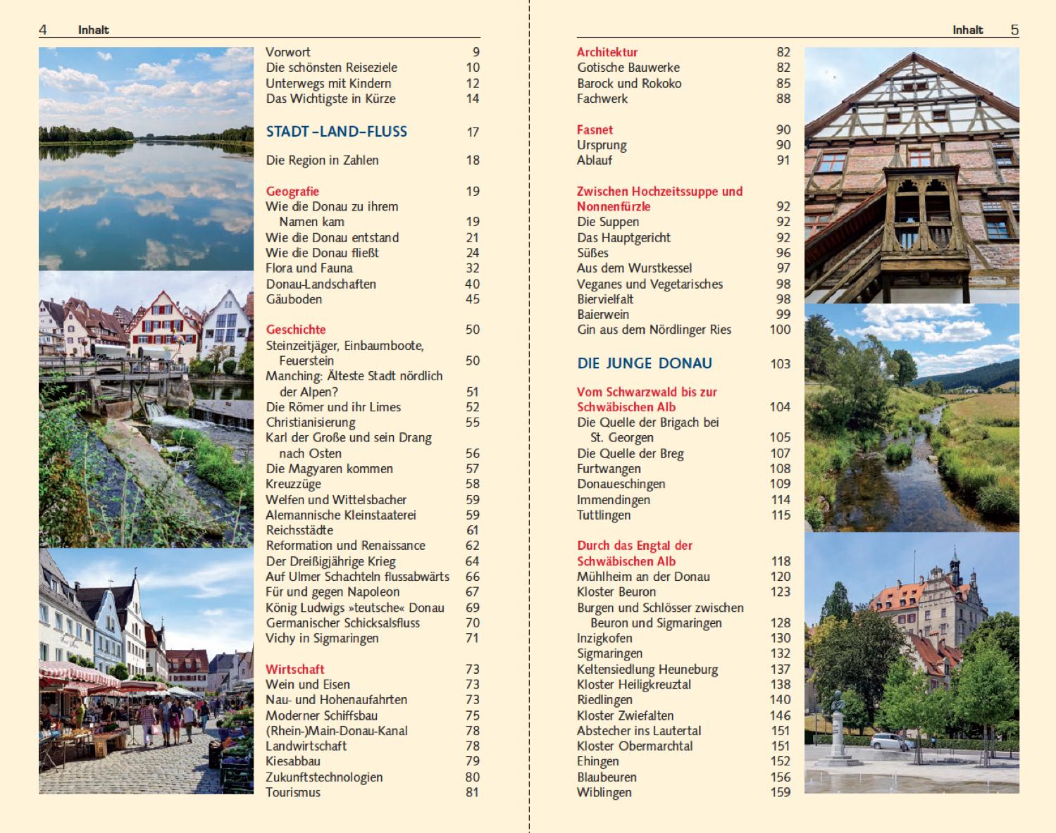Beispielinhalt (Bild) TRESCHER Reiseführer Donau