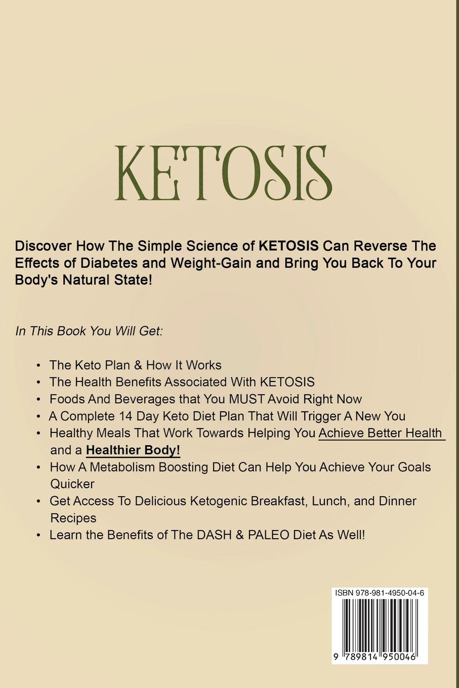Rückseitencover Ketosis - Keto Diet