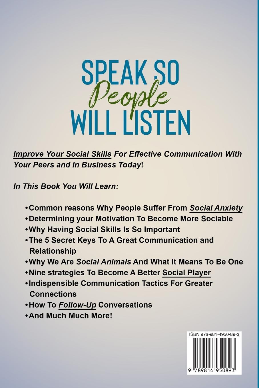 Rückseitencover Improve Your Social Skills