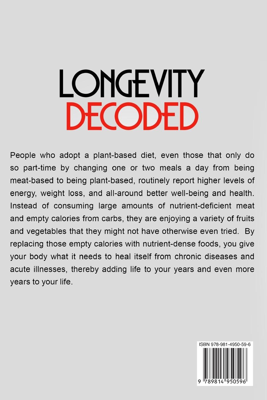 Rückseitencover Plant Based Eating - Longevity Decoded