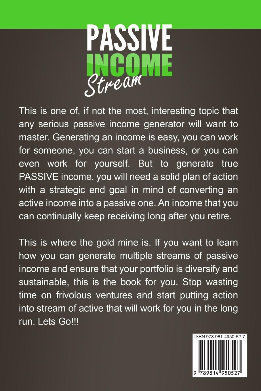 Rückseitencover Passive Income Streams - How To Earn Passive Income