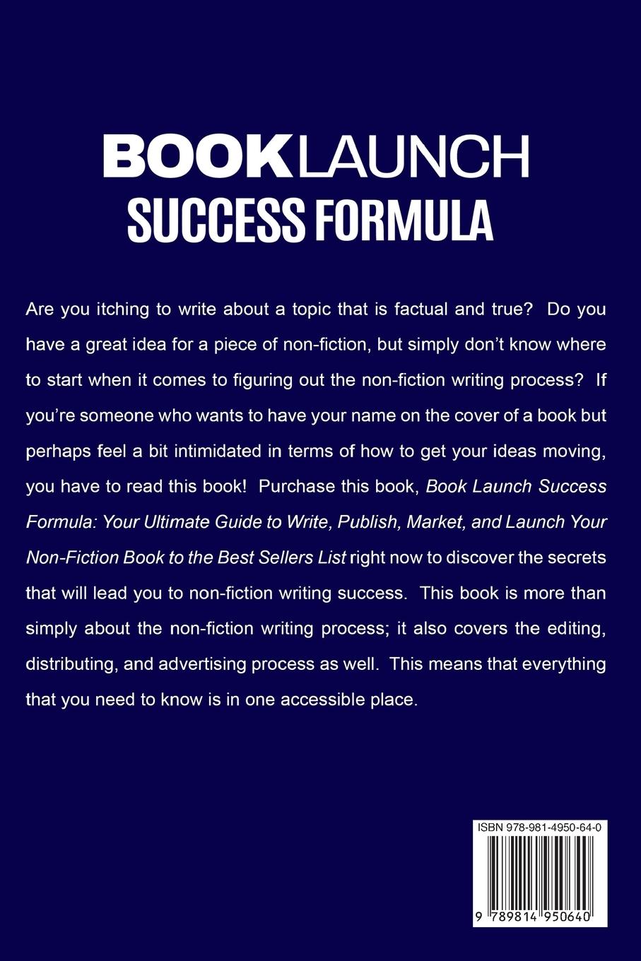 Rückseitencover Book Launch Success Formula